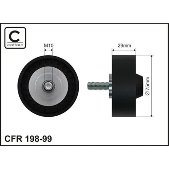 Auto-moto Vratná/vodicí kladka, klínový žebrový řemen CAFFARO 198-99