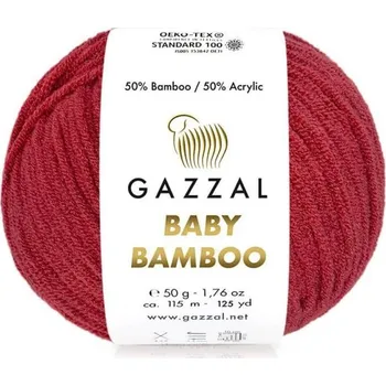 Příze Příze Baby Bamboo 95204 červená Gazzal