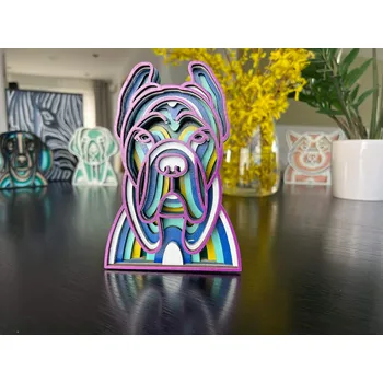 Vsepropejska Mandala Cane Corso dekorace na stůl Barva: Fialová, Rozměr (cm): 16 x 11,5, Druh: Kartonová