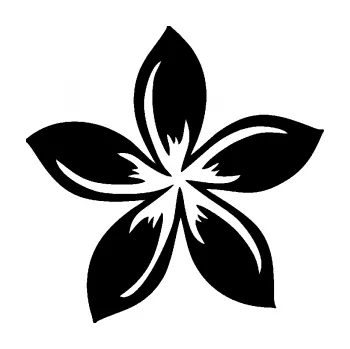 Samolepící dekorace SAMOLEPKA Květina dekor 027 levá plumérie (01 - černá) NA AUTO, NÁLEPKA, FÓLIE, POLEP, TUNING, VLASTNÍ TEXT, TISK, AUTOSAMOLEPKY.cz, POLEPY, OBRÁZEK, LOGO, SAMOLEPKY