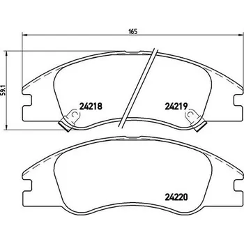 Autodíl Sada brzdových destiček, kotoučová brzda BREMBO P 30 042