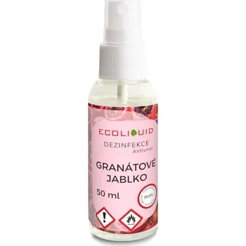 Zdravotnický materiál Ecoliquid ANTIVIRAL dezinfekce na ruce - viry, bakterie, plísně 50 ml sprej Vůně: Granátové jablko