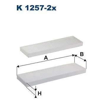 Ventilátor topení a klimatizace Filtr, vzduch v interiéru FILTRON K 1257-2x