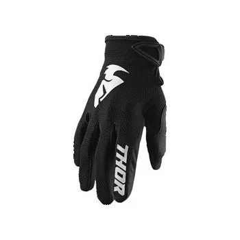 Moto rukavice MX Rukavice THOR SECTOR BLACK GLOVES, Velikost S