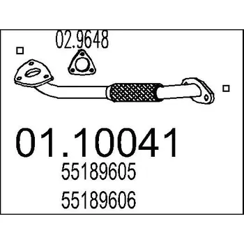 Auto-moto Výfuková trubka MTS 01.10041