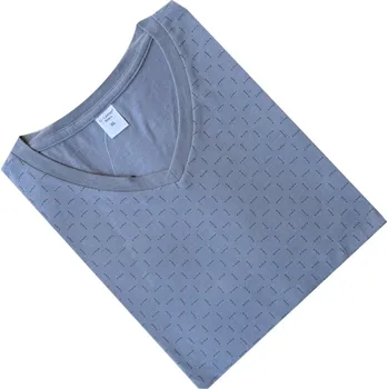 Pánská noční košile n-feel Pánská bavlněná noční košile mix dezénů C-lemon - V Barva: Šedá, Velikost: M