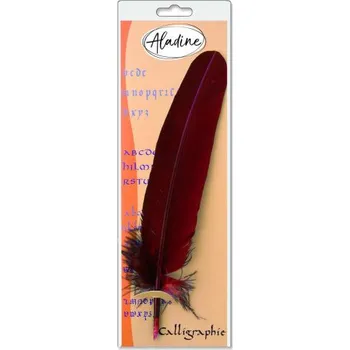 Pero na krasopis a kaligrafii Aladine - Husí brk červený