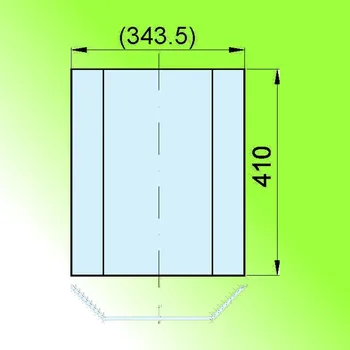 Krbová kamna HAAS+SOHN Sklo 4x80x230x80-410/135°; ND 0416315115301 (9000003401) - jednolité ohýbané sklo