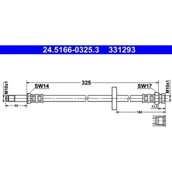 Brzdová hadice Brzdová hadice ATE 24.5166-0325.3