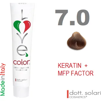 Barva na vlasy Love me Color 7.0 (100ml) - profesionální barva na vlasy s keratinem
