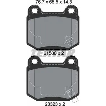 Brzdová destička Sada brzdových destiček, kotoučová brzda TEXTAR 2158001