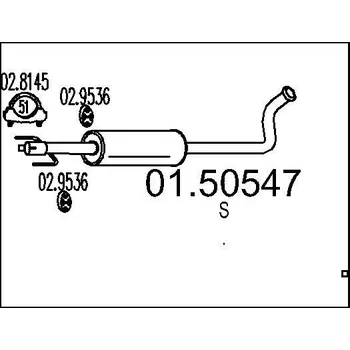 Auto-moto Střední tlumič výfuku MTS 01.50547