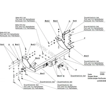 Tažné zařízení Tažné zařízení Fiat Ducato, valník (1994 - 2006) (6227)
