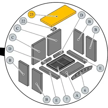 Krbová kamna HAAS+SOHN Deska 30x225x500 / mat. AS - 750 (clona volná; ND 0431317015520)