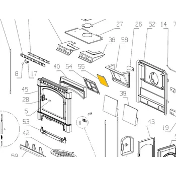 Krbová kamna NORDICA Roztápěcí klapka; ND 1135351 - pro kamna ISETTA