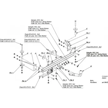 Tažné zařízení Tažné zařízení Fiat Siena (1996 - 2002) (6278)