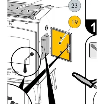 Krbová kamna HAAS+SOHN Vermiculitová deska bočních dvířek Arktic; ND 0470615005311