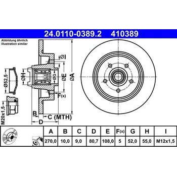 Brzdový kotouč Brzdový kotouč ATE 24.0110-0389.2