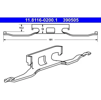 Brzdový třmen Pružina, brzdový třmen ATE 11.8116-0200.1