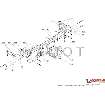 Tažné zařízení Tažné zařízení VW Caddy III (také Maxi) (2004 - 2015) (609)
