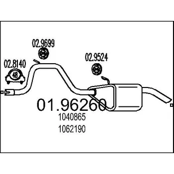 Auto-moto Zadní tlumič výfuku MTS 01.96260