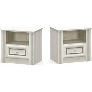 Noční stolek Casarredo Noční stolek 2 ks BRISTOL NEW II jasan sněhový