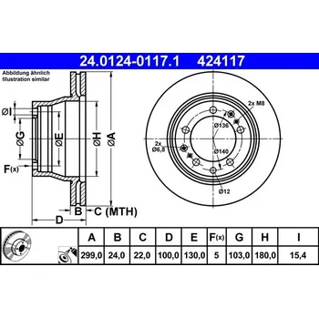Brzdový kotouč Brzdový kotouč ATE 24.0124-0117.1