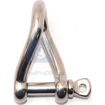 Člun Třmen ( šekl ) kroucený, nerez A4 6 mm, balení 5 ks