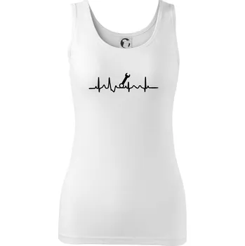 Dámské tričko Ekg klíč - montér - Dámské tílko - XS ( Bílá )