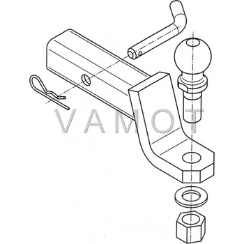 Tažné zařízení Sestava koule - adaptér pro USA (ZK-1) (8987)