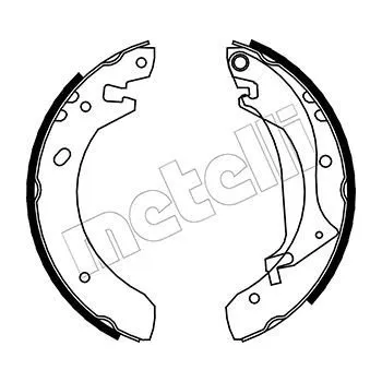 Brzdový systém Sada brzdových čelistí METELLI 53-0368