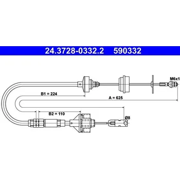 Spojka Tažné lanko, ovládání spojky ATE 24.3728-0332.2