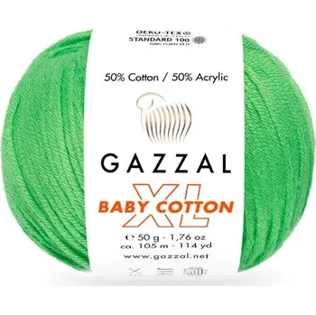 Příze Příze Baby Cotton XL Gazzal 3466 zelená Gazzal