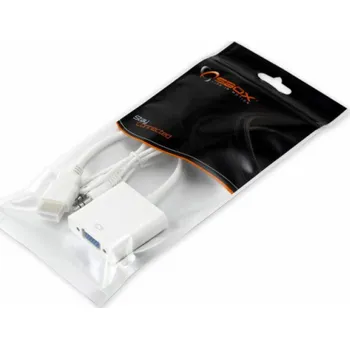 Video kabel Sbox HDMI M.->VGA F. + Audio AD.HDMI-VGA+A