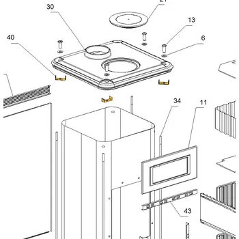 Krbová kamna NORDICA Profil k závitovým svorníkům; ND 1151056