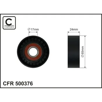 Auto-moto Napínací kladka, žebrovaný klínový řemen CAFFARO 500376