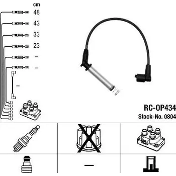 Zapalovací kabel Sada kabelů pro zapalování NGK 0804