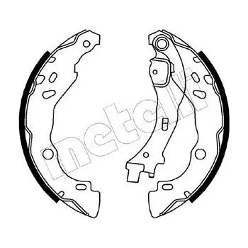 Brzdová čelist Sada brzdových čelistí METELLI 53-0085