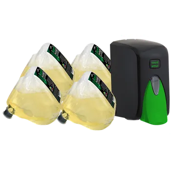 Mýdlo ISOFA SOAP TEAM profi dílenské tekuté mýdlo, 4x650g, sada s dávkovačem TEAM