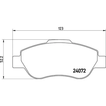 Brzdová destička Sada brzdových destiček, kotoučová brzda BREMBO P 23 097