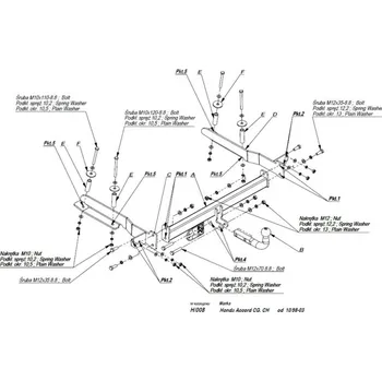 Tažné zařízení Tažné zařízení Honda Accord CG,CH (1998 - 2002) (230)