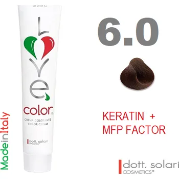 Barva na vlasy Love me Color 6.0 (100ml) - profesionální barva na vlasy s keratinem