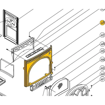 Krbová kamna JOTUL Čelní panel kamen F 3 TD a MF černý; ND 10245892