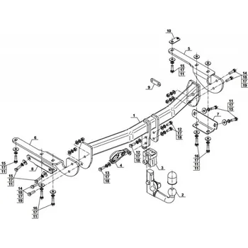 Tažné zařízení Tažné zařízení Toyota Highlander IV (2019 a novější) (9276)