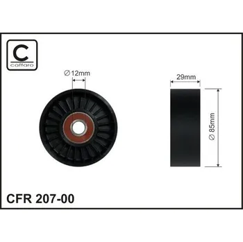 Auto-moto Vratná/vodicí kladka, klínový žebrový řemen CAFFARO 207-00