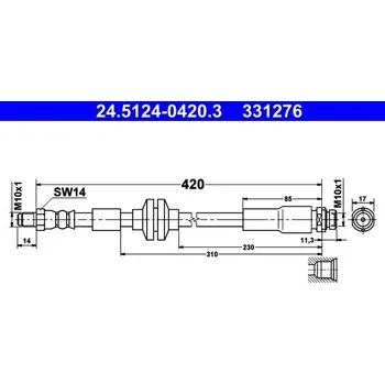 Brzdová hadice Brzdová hadice ATE 24.5124-0420.3