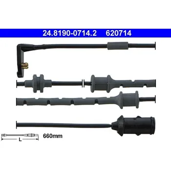 Brzdový systém Výstražný kontakt, opotřebení obložení ATE 24.8190-0714.2