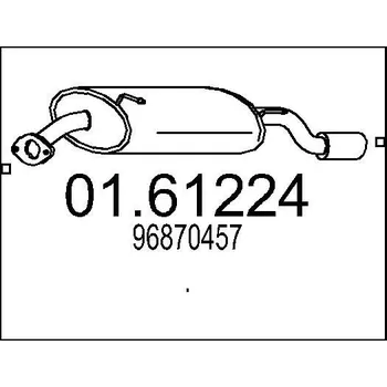 Výfukový systém Zadní tlumič výfuku MTS 01.61224