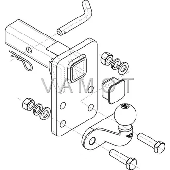 Auto-moto Sestava koule - adaptér pro USA (ZK-6) (8993)