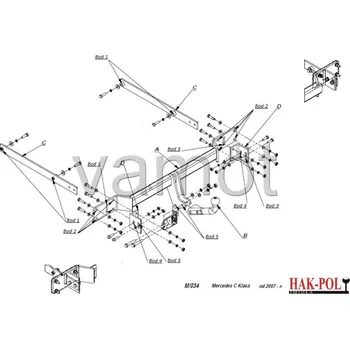Tažné zařízení Tažné zařízení Mercedes W 204 4D C-série (2007 - 2014 (W204)) (4577)